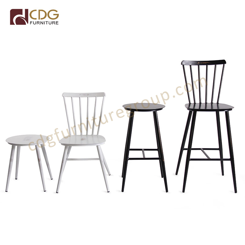 Rustic Industrial Cafe Stool Coffee Shop Furniture Ottoman Restaurant ...