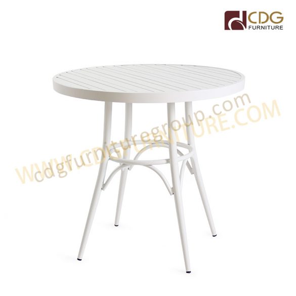 aluminium round table