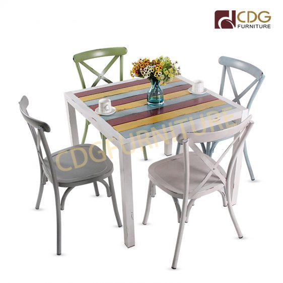 French Outdoor Garden Furniture Aluminum Cafe Chairs And Table Set Modern Garden Outdoor Dining Table Set 780dt Alu Sq90 Jiemei