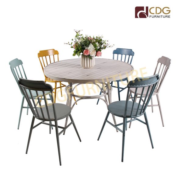 French Outdoor Garden Furniture Aluminum Cafe Chairs And Table Set
