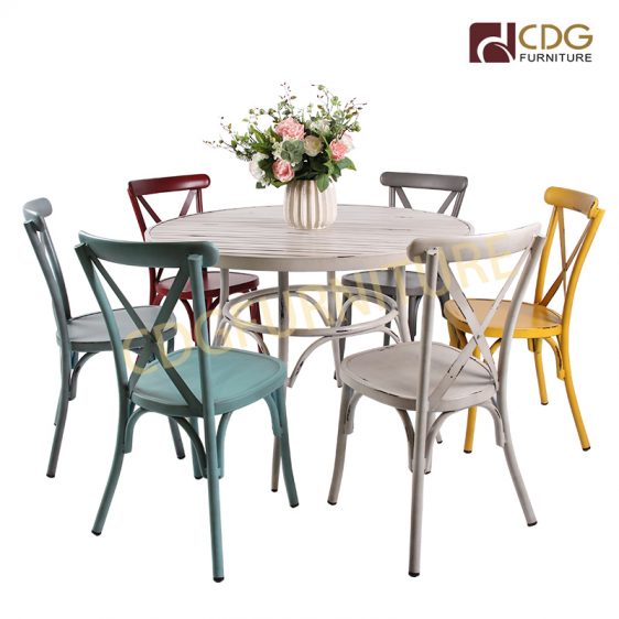 China Metal Table 680dt Alu Ro70, Round Metal Table And Chairs