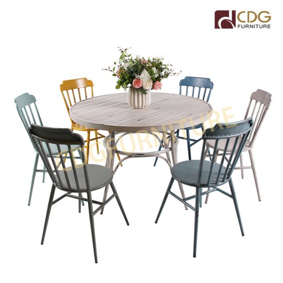 Modern Small Round Dining Table Furniture Outdoor Restaurant Legs French For Garden Wedding Event Al 680dt Alu Ro70 Jiemei Modern Small Round Dining Table, Small Round Table And 2 Chairs For Garden