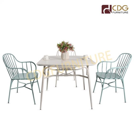 Manufacturing Power Coating Antique, Stainless Steel Outdoor Table And Chairs