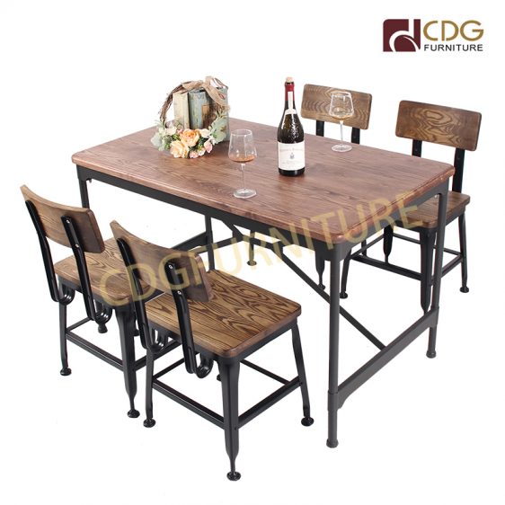 Metal Frame Wooden Seat Chair Party, Heavy Duty Metal Dining Room Chairs