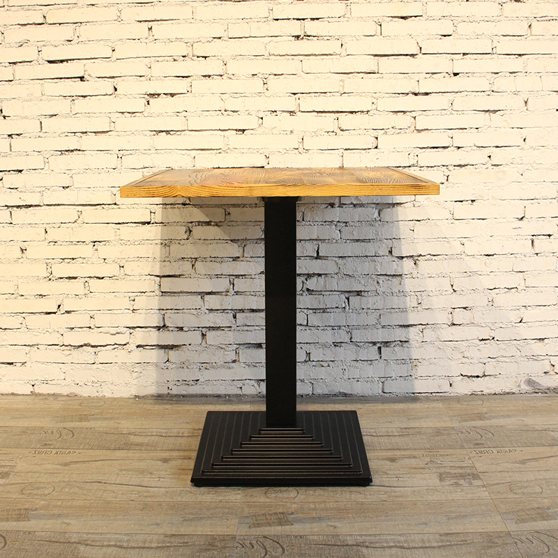 Metal Leg Wooden Top Coffee Shop Table 811DT-STW - jiemei