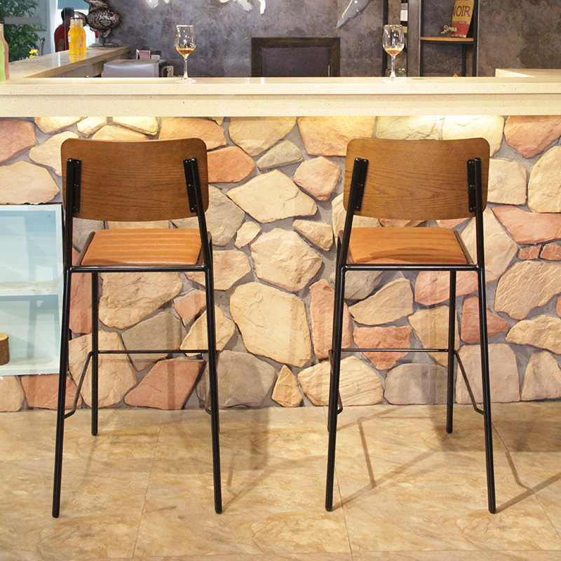 Modern Designer Leather Bar Furniture Chair 822-H75-STWPU - jiemei